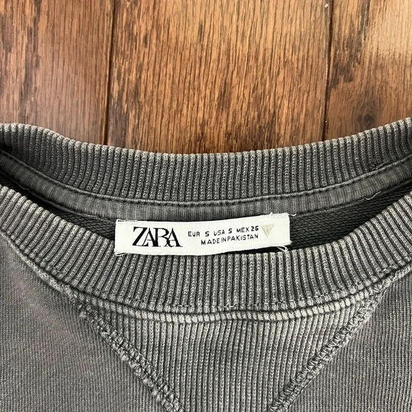 Zara Washed Effect Gray Two Piece Set - Picture 2 of 3